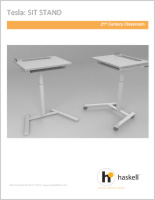 Tesla Table: Sit to Stand with Grommet Brochure